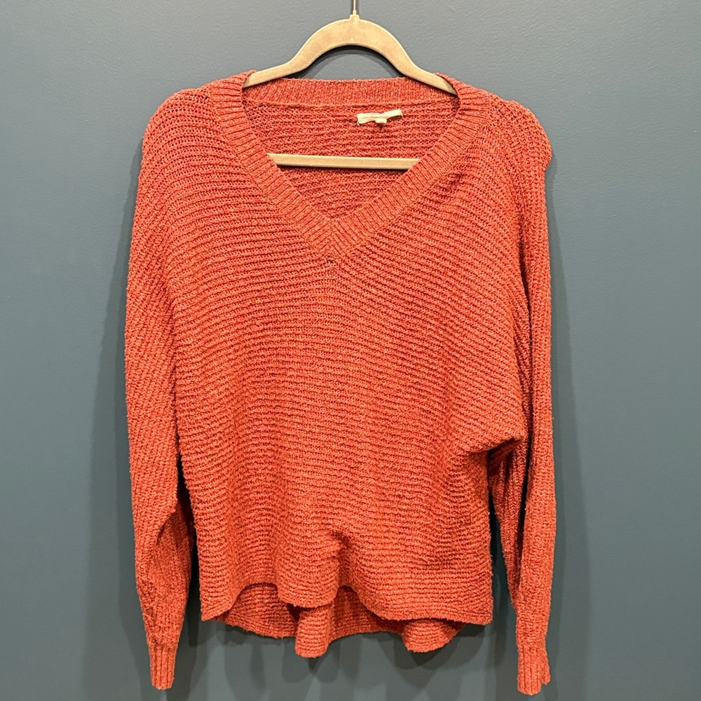 Maurices Rust V-Neck Sweater